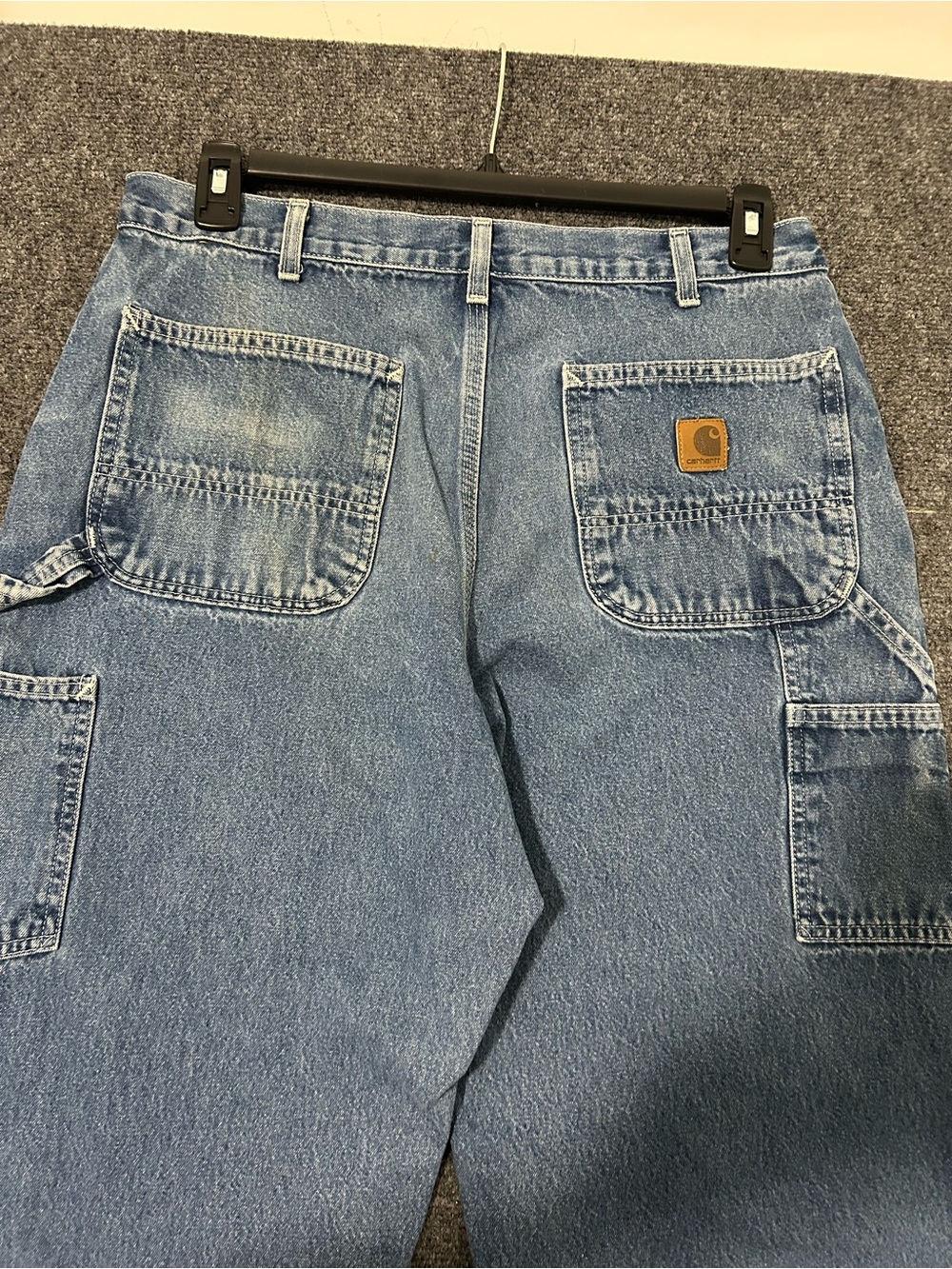 Carhartt Men's Light Blue Relaxed Carpenter Jeans 36x34